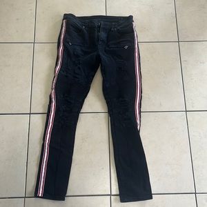 skinny biker ripped jeans